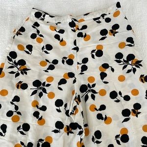 Beige with orange and black designs from Nordstrom Topshop… high waisted.